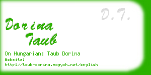 dorina taub business card